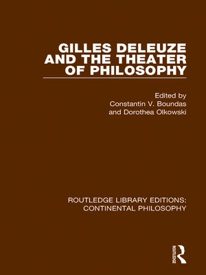 cover image of Gilles Deleuze and the Theater of Philosophy